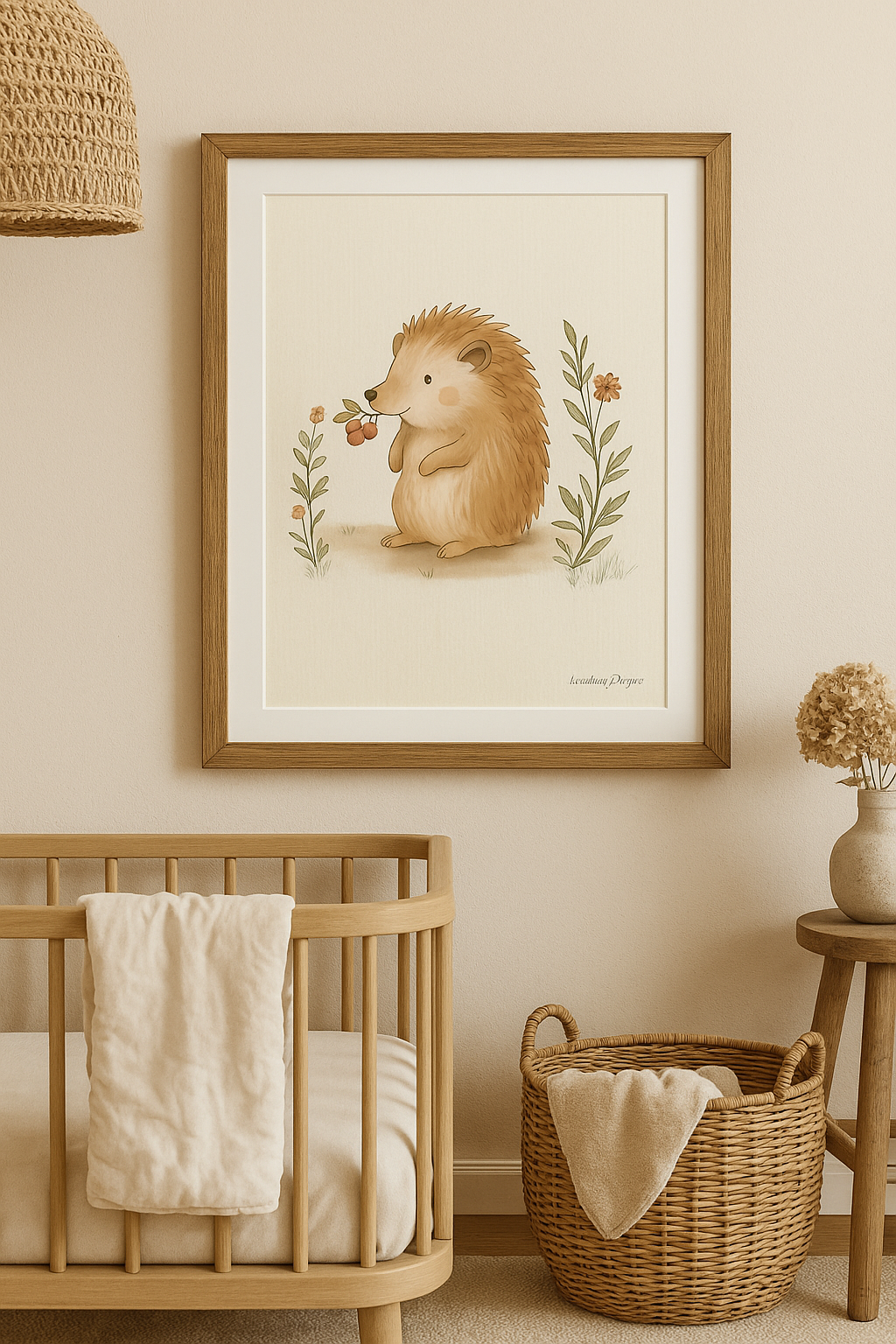 Hedgehog – Woodland Art Print