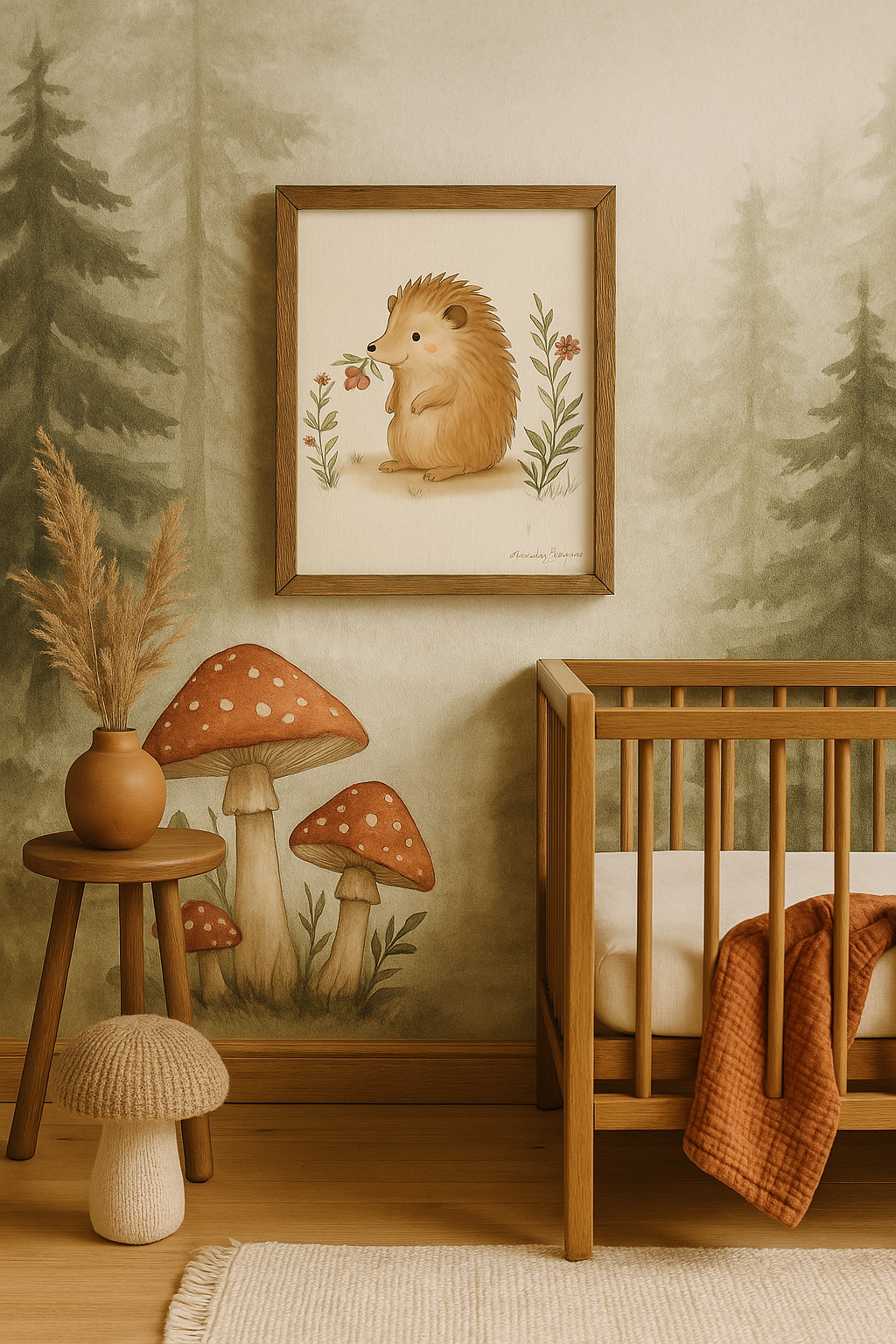 Hedgehog – Woodland Art Print