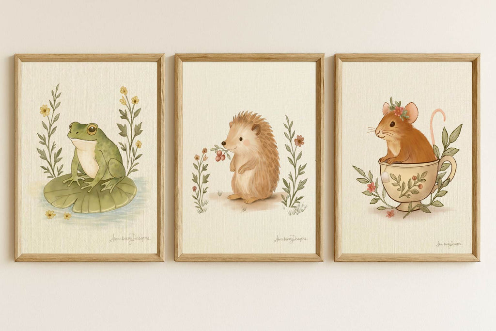 Little Forest Whisper Wall Art - 3 Print Set