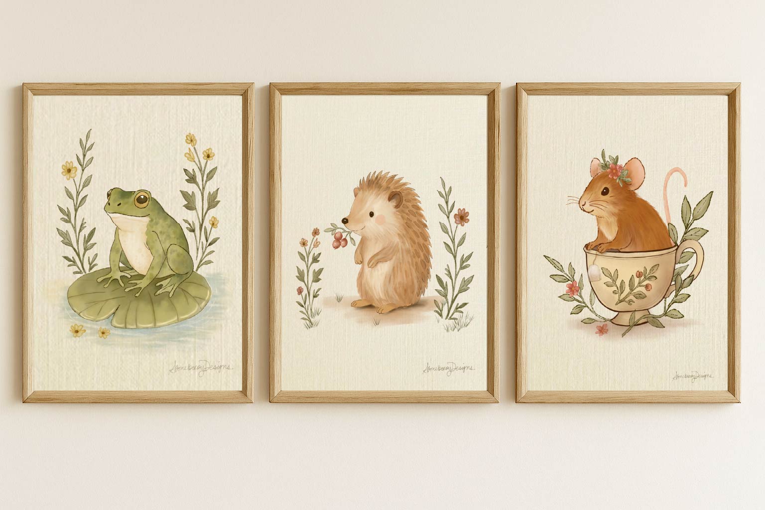 Little Forest Whisper Wall Art - 3 Print Set