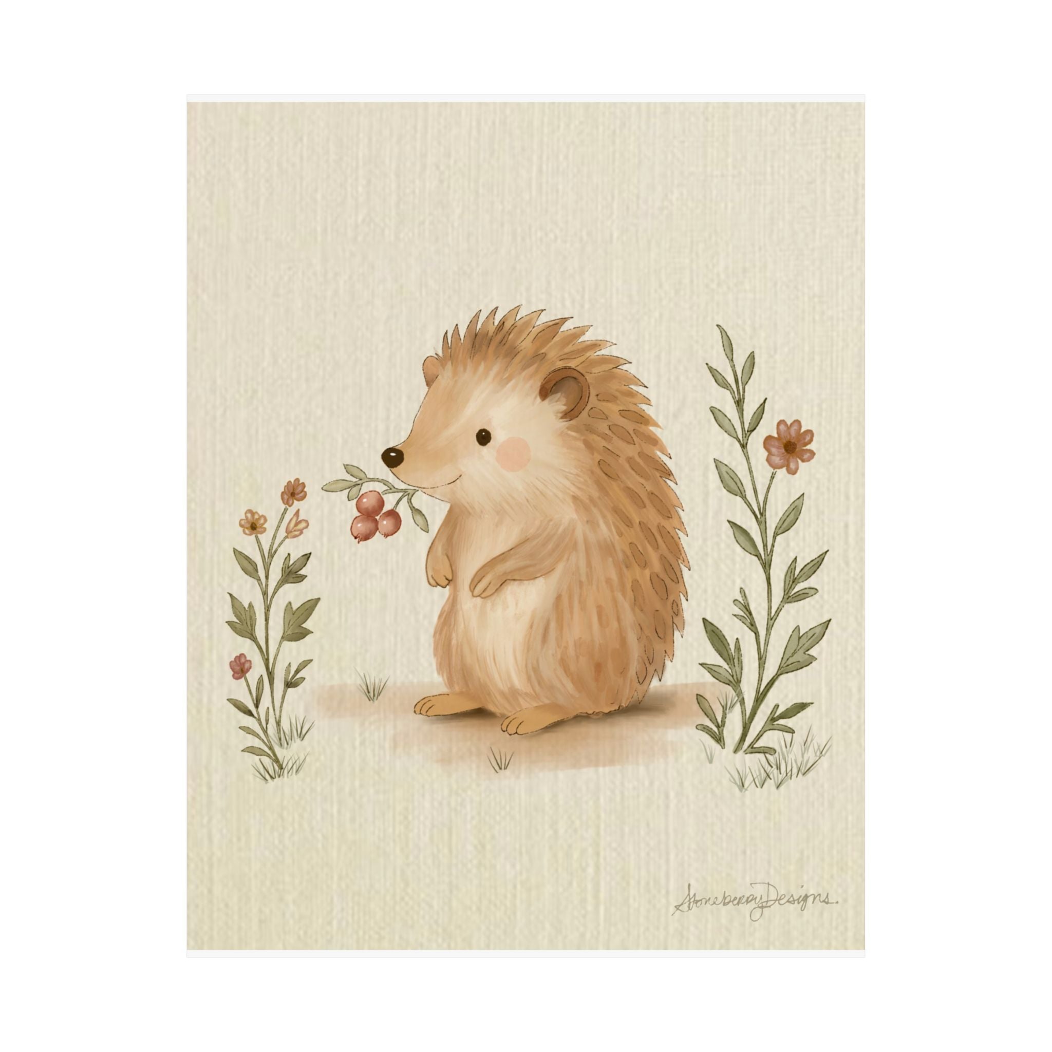 Hedgehog – Woodland Art Print